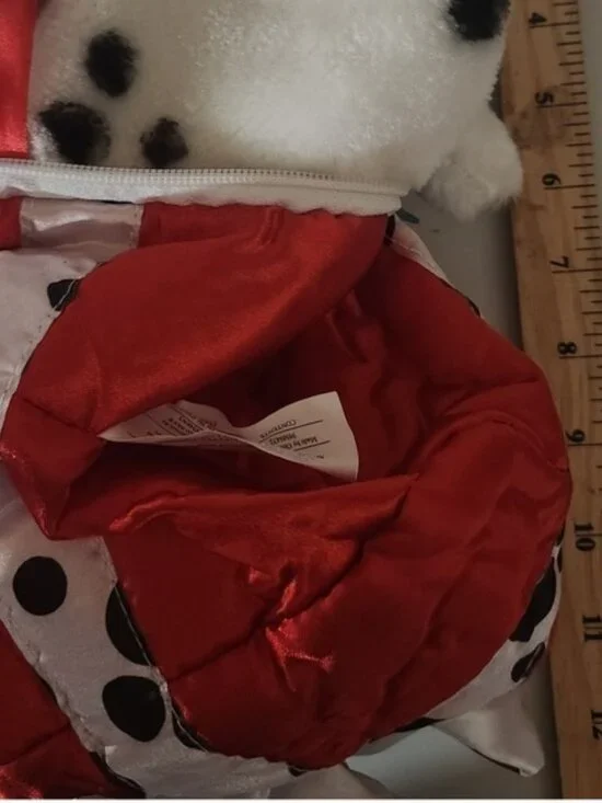 Disney Lucky 1991 Dalmatian Dog Plush Stuffed Animal Christmas Present Eaton Toy - Picture 9 of 9